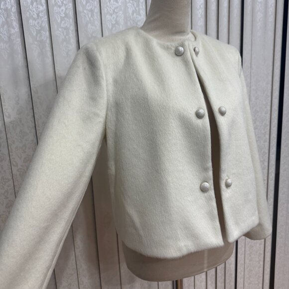 Commense Fuzzy Button Short Wool Coat NWT, Size S - Picture 8 of 15